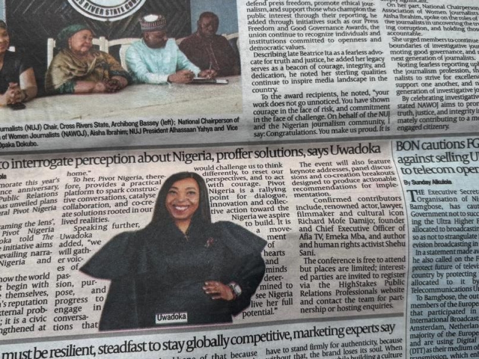 Victoria Anyianuka-Uwadoka on Guardian Newspaper